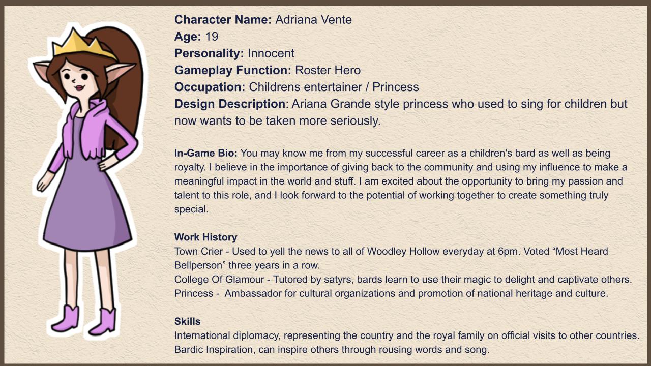 Adventures Inc Character Bios and Barks.pptx (2)