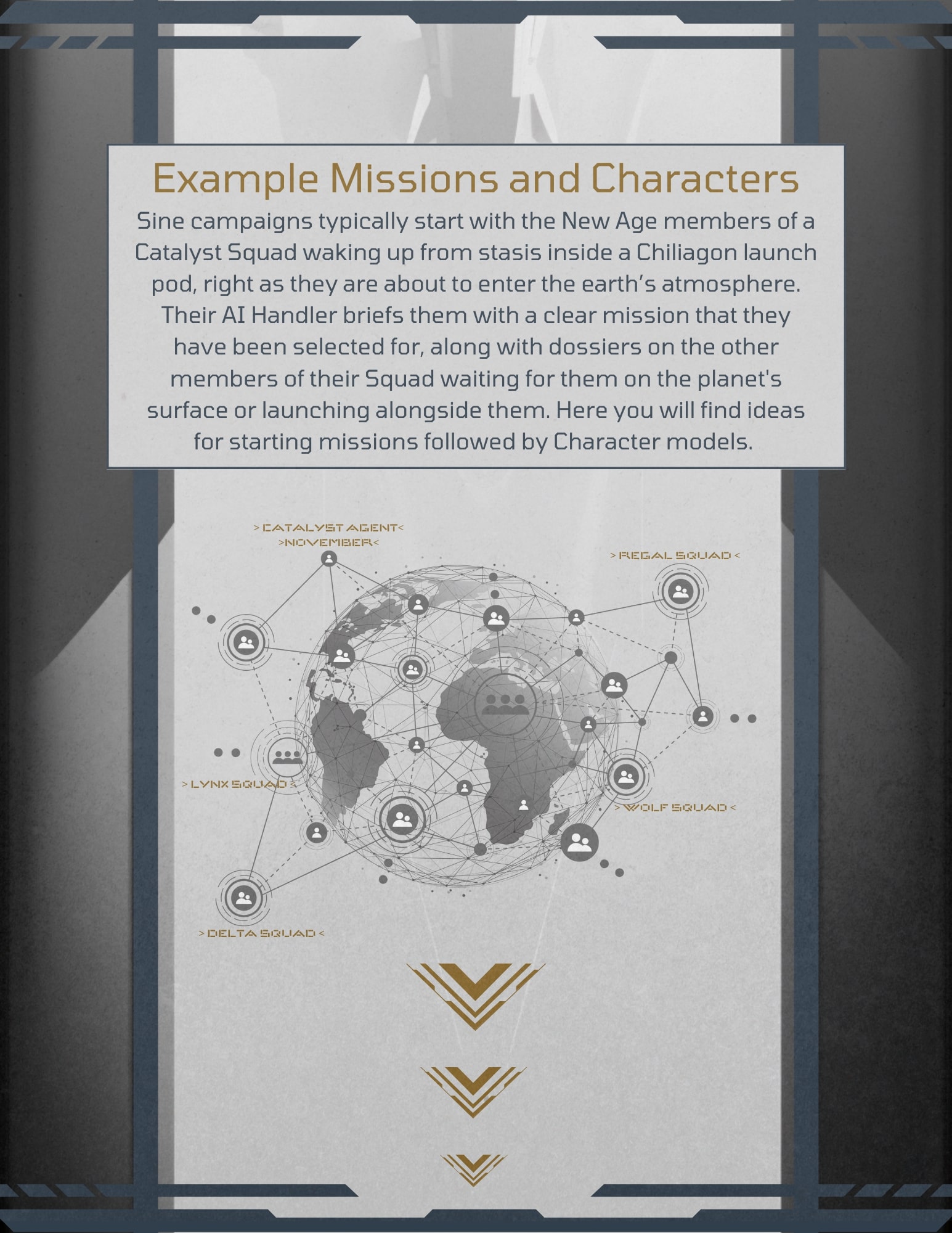 Example Mission Intro Page