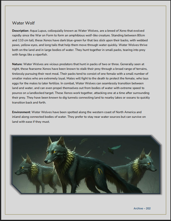 Xeno compendium pt 4/12